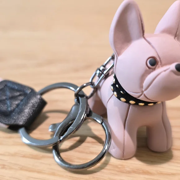 Cite Resin French Bulldog Keychain Purse Charm -Pink - Picture 2 of 4